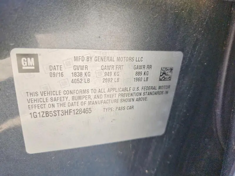 2017 CHEVROLET MALIBU LS  