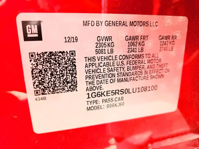 2020 CADILLAC CT6 LUXURY CSAV  