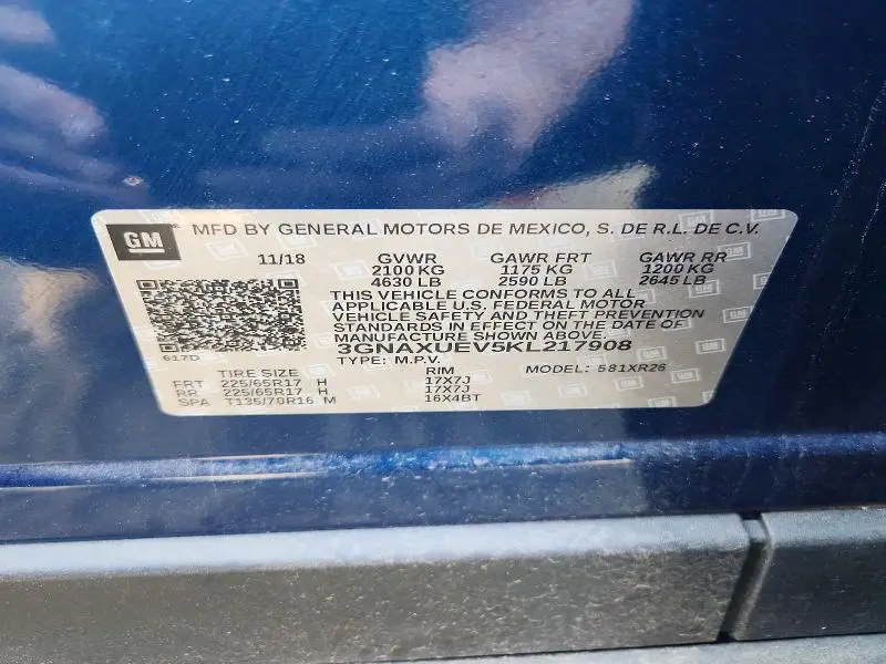 2019 CHEVROLET EQUINOX LT  