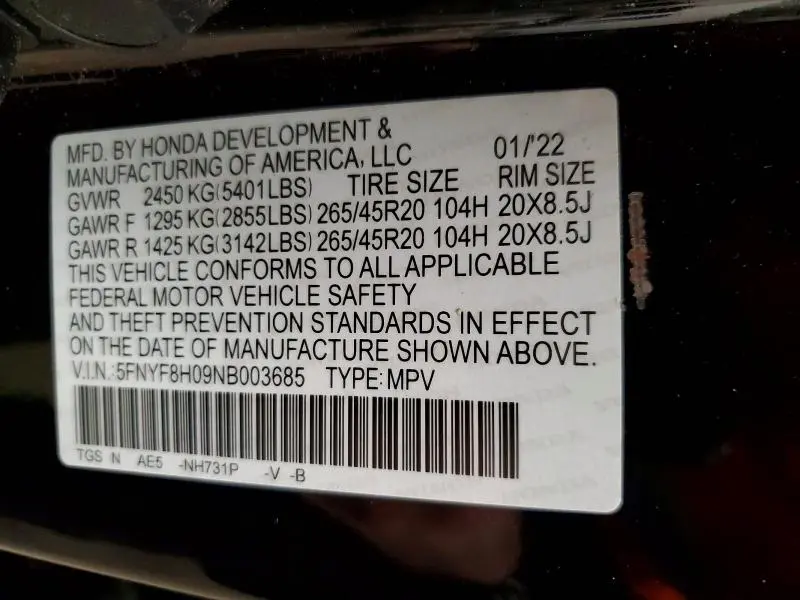 2022 HONDA PASSPORT ELITE  