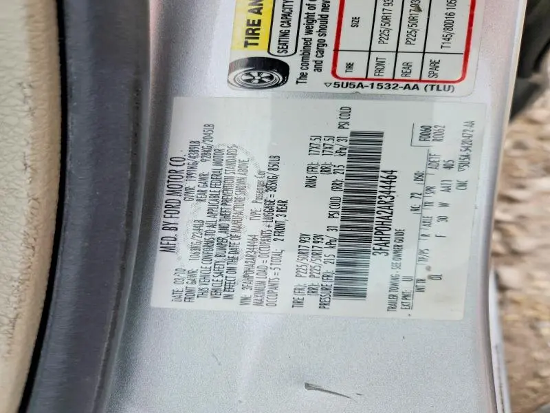 2010 FORD FUSION SE  