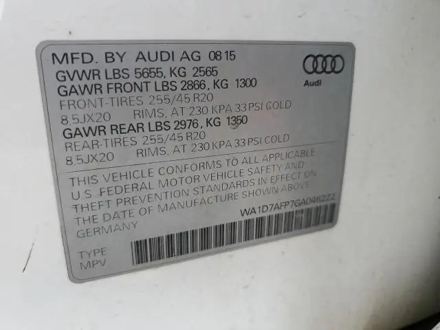 2016 AUDI Q5 PREMIUM PLUS S-LINE  