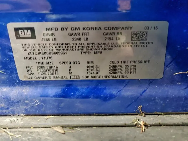 2016 CHEVROLET TRAX LS  