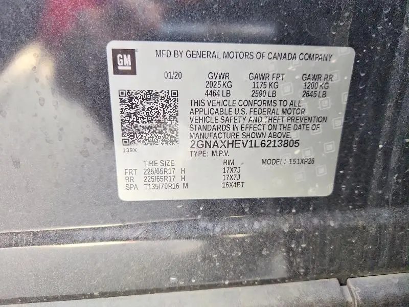 2020 CHEVROLET EQUINOX LS  