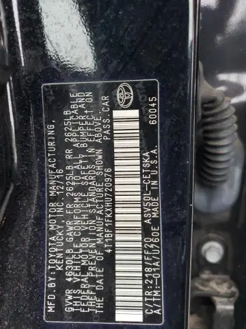 2017 TOYOTA CAMRY LE  