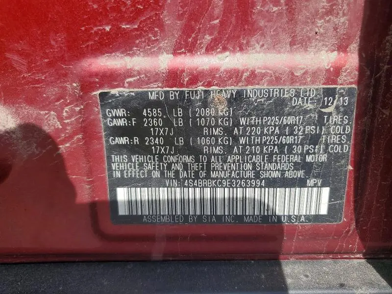 2014 SUBARU OUTBACK 2.5I LIMITED  