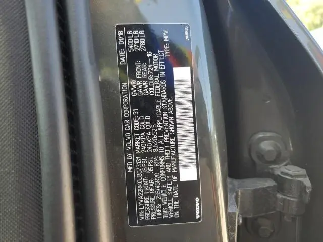 2018 VOLVO XC60 T6  