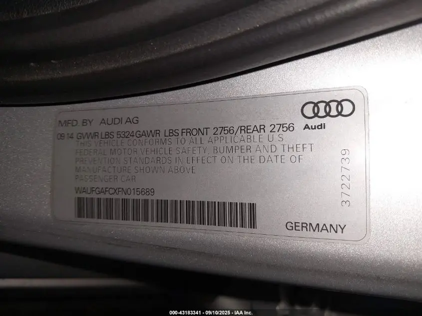2015 AUDI A6 3.0T PREMIUM PLUS