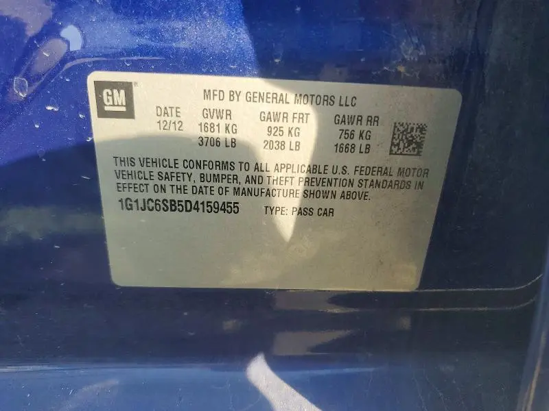 2013 CHEVROLET SONIC LT  