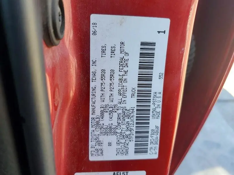 2018 TOYOTA TUNDRA SR5  