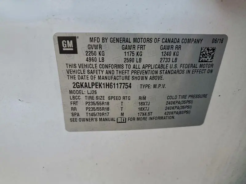 2017 GMC TERRAIN SLT  