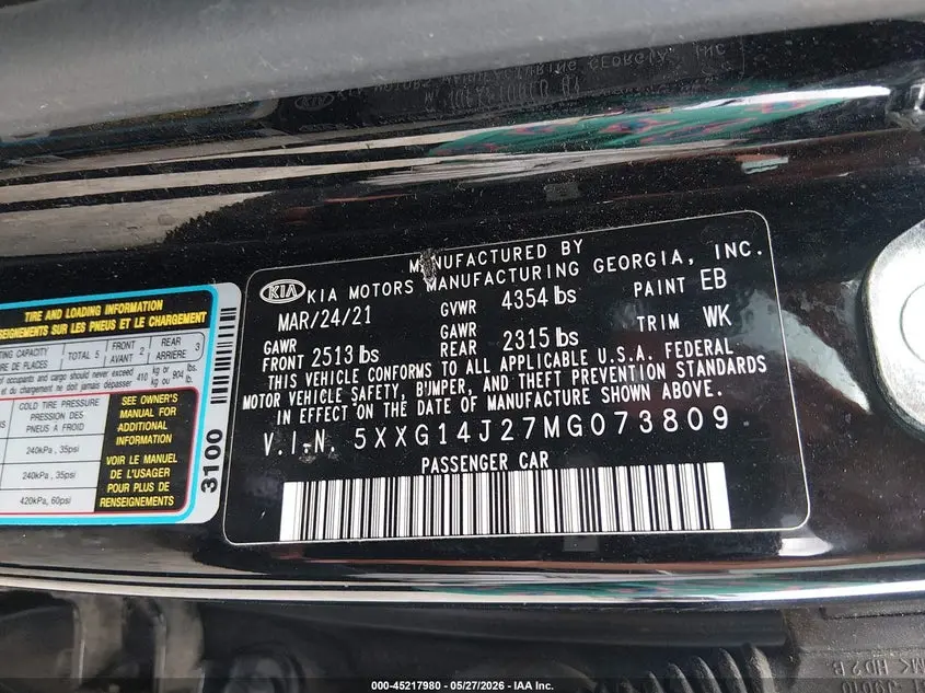 2021 KIA K5 LXS