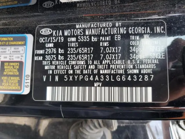 2020 KIA SORENTO L