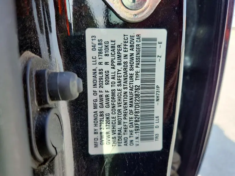 2013 HONDA CIVIC   