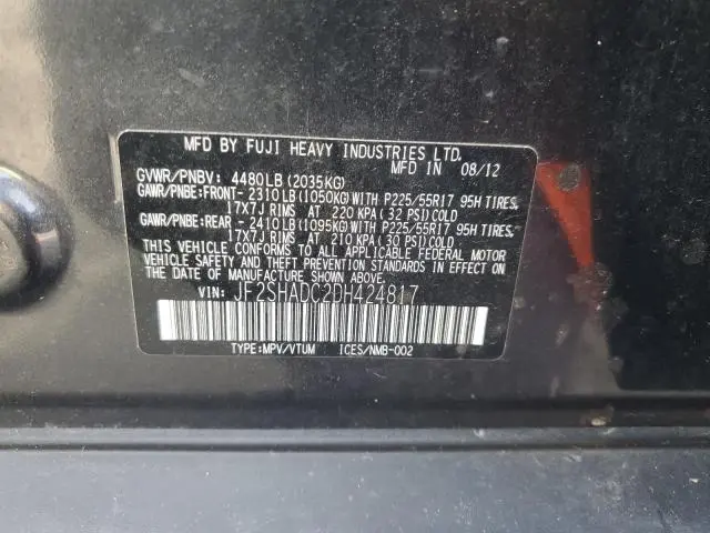 2013 SUBARU FORESTER 2.5X PREMIUM  