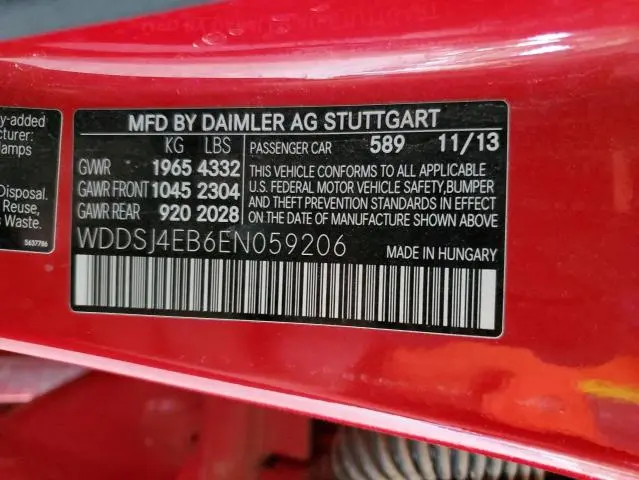 2014 MERCEDES-BENZ CLA 250  