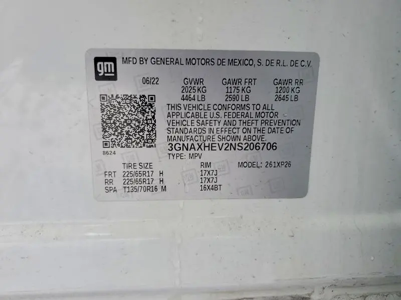 2022 CHEVROLET EQUINOX LS  