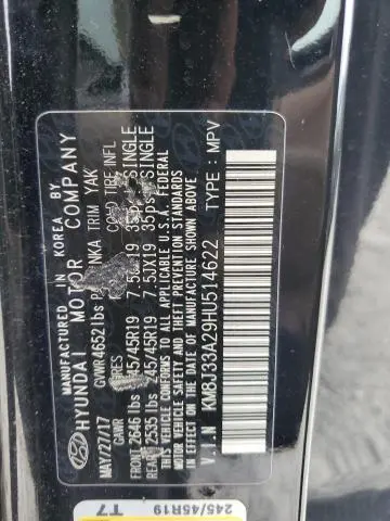 2017 HYUNDAI TUCSON LIMITED  