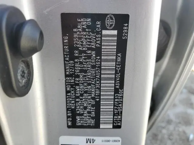 2010 TOYOTA CAMRY BASE  