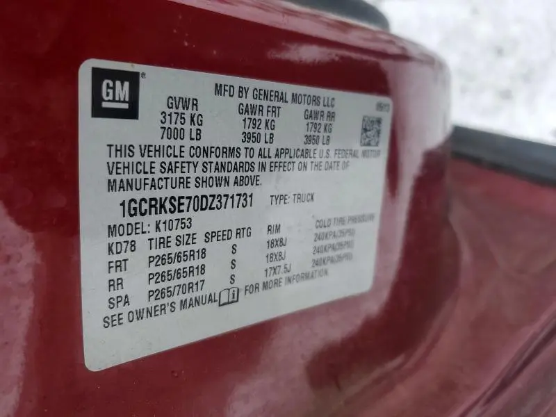 2013 CHEVROLET SILVERADO K1500 LT  