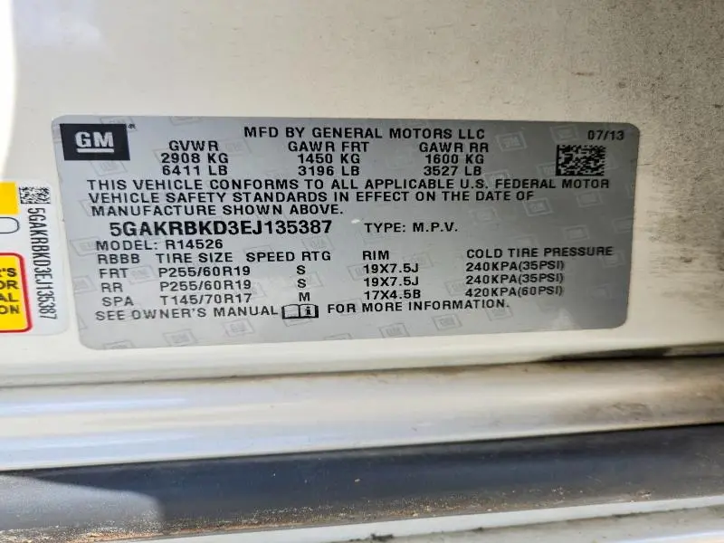 2014 BUICK ENCLAVE   