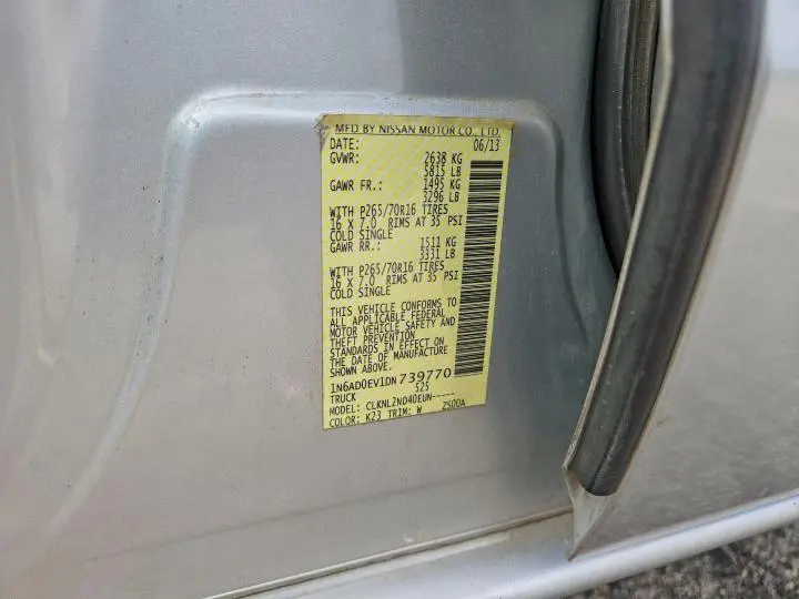 2013 NISSAN FRONTIER S  