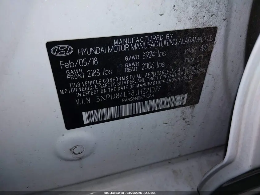 2018 HYUNDAI ELANTRA SEL