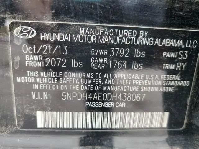 2013 HYUNDAI ELANTRA GLS