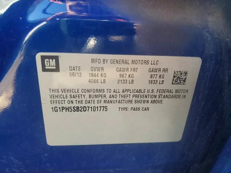 2013 CHEVROLET CRUZE ECO  