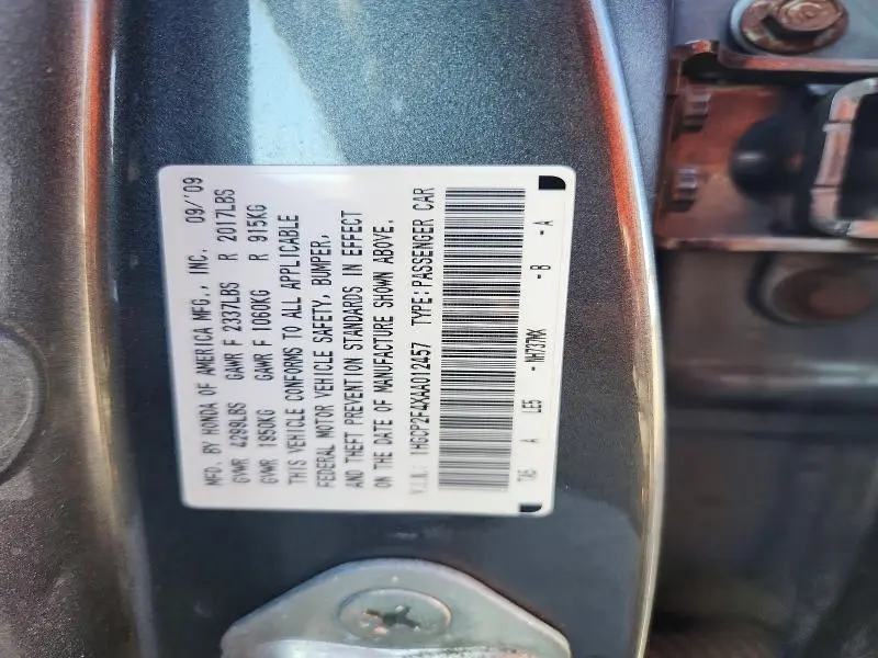 2010 HONDA ACCORD LXP  