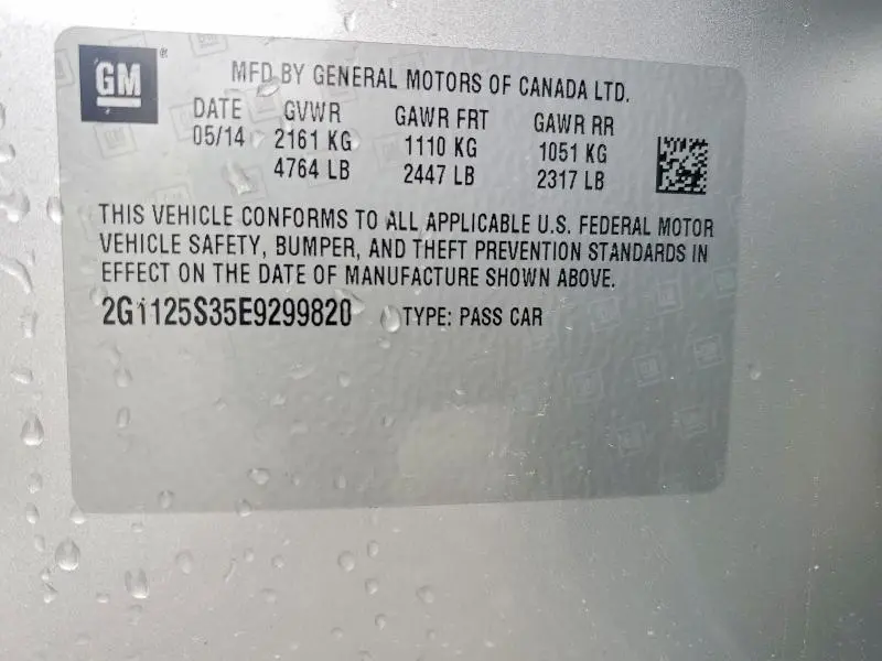 2014 CHEVROLET IMPALA LT  