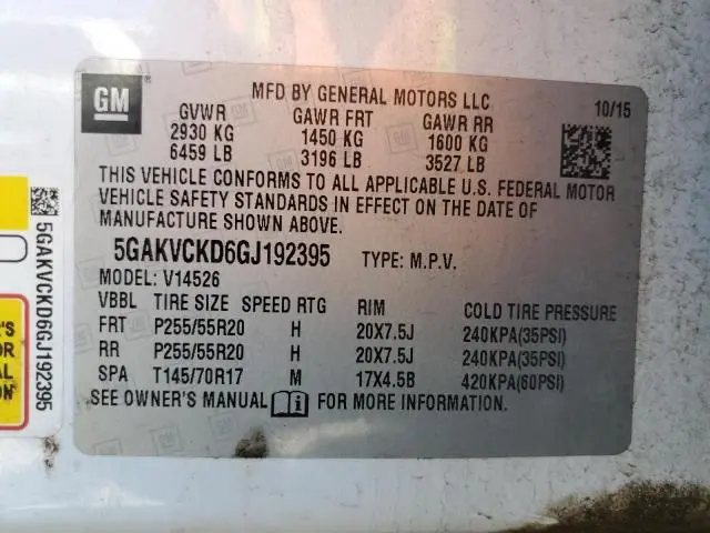 2016 BUICK ENCLAVE   