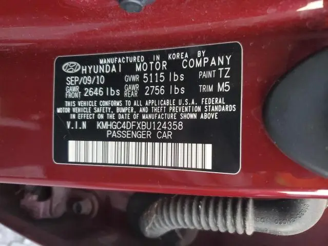 2011 HYUNDAI GENESIS 4.6L  