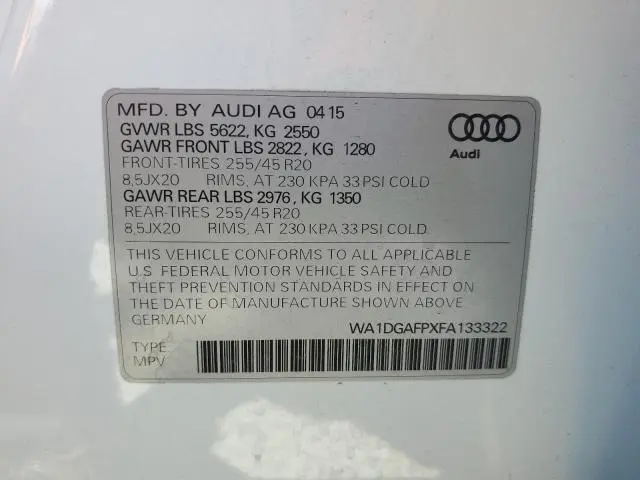 2015 AUDI Q5 PREMIUM PLUS  