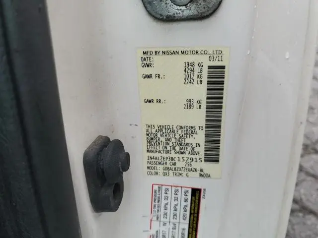 2011 NISSAN ALTIMA S  