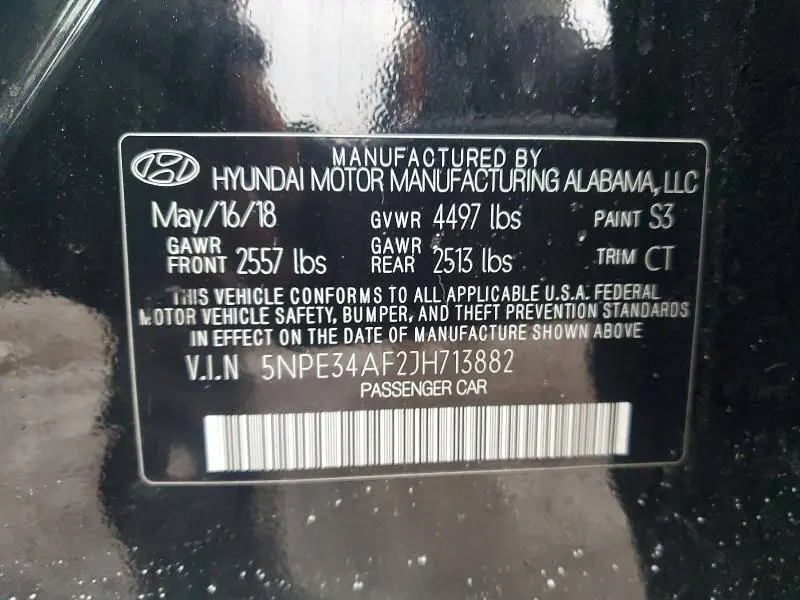 2018 HYUNDAI SONATA SPORT  