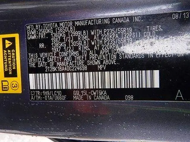2013 LEXUS RX 350 BASE  