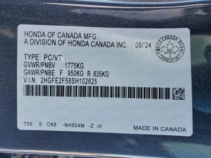 2025 HONDA CIVIC SPORT  