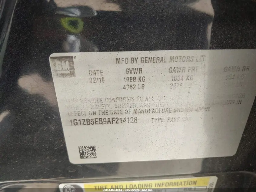 2010 CHEVROLET MALIBU LS