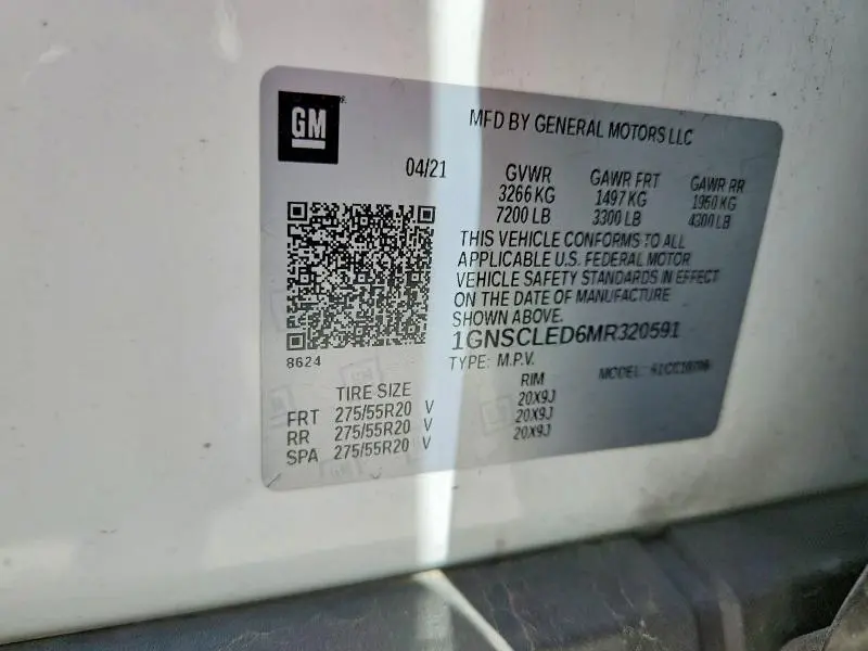 2021 CHEVROLET TAHOE C1500  