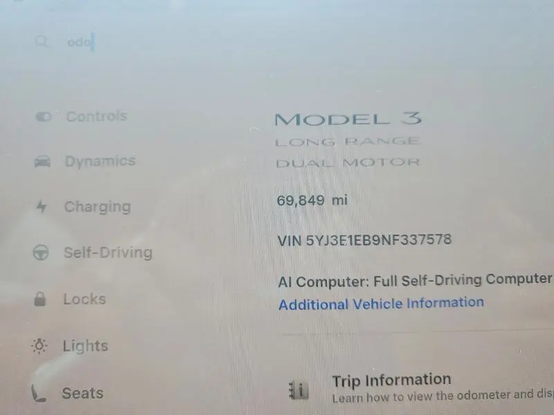 2022 TESLA MODEL 3   