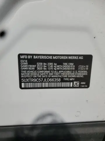 2018 BMW X3 XDRIVE30I  