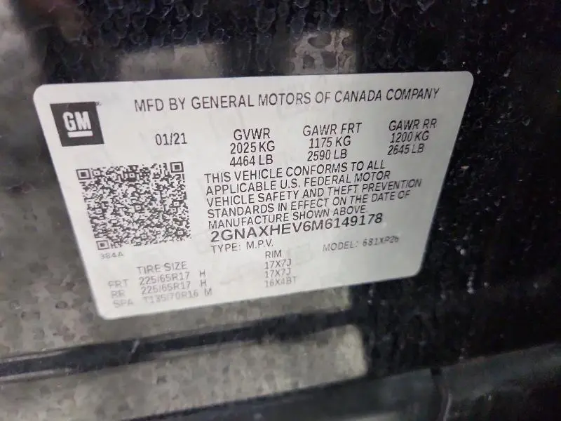 2021 CHEVROLET EQUINOX LS  