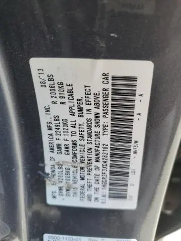 2013 HONDA ACCORD LX  