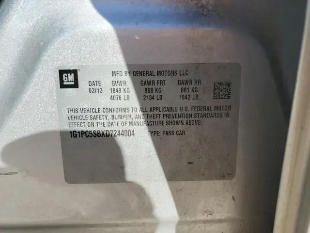 2013 CHEVROLET CRUZE LT  