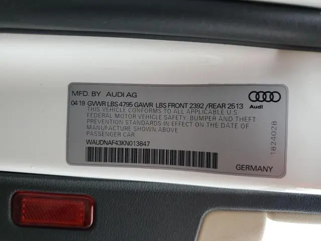 2019 AUDI A4 PREMIUM  