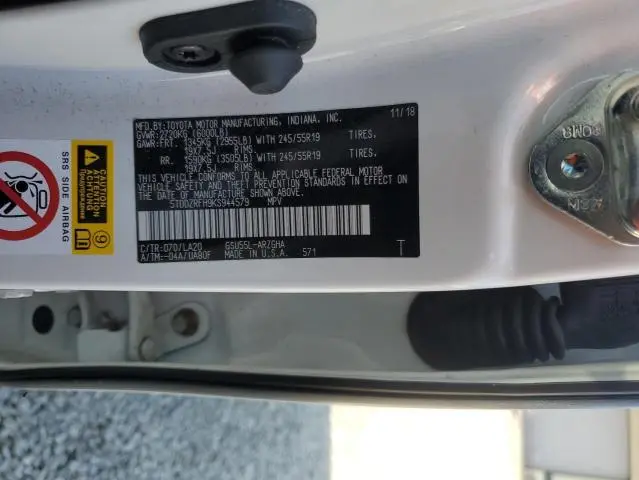 2019 TOYOTA HIGHLANDER LIMITED  