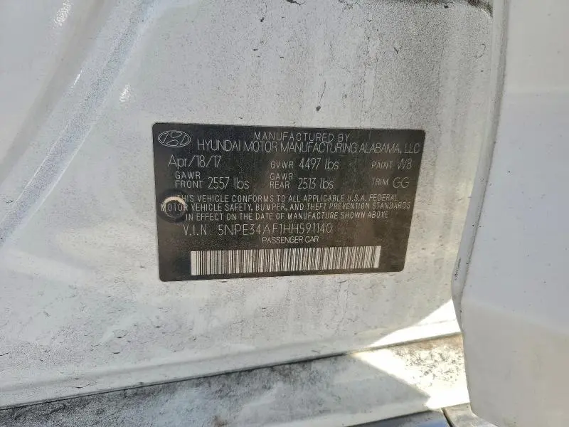 2017 HYUNDAI SONATA SPORT  