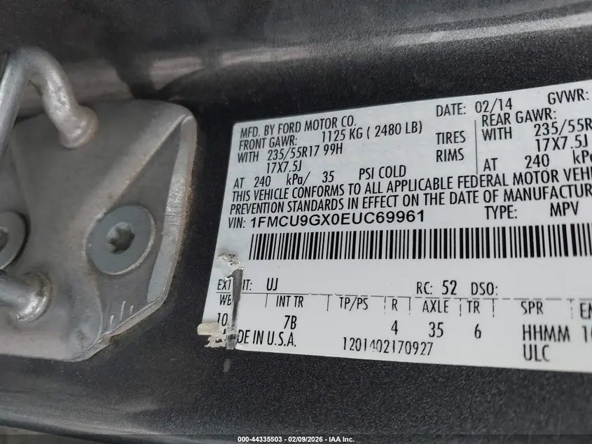 2014 FORD ESCAPE SE