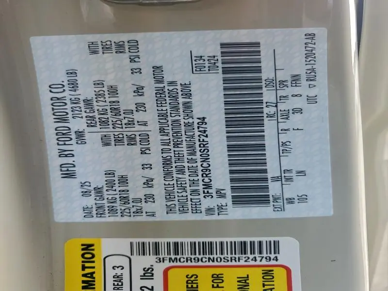 2025 FORD BRONCO SPORT OUTER BANKS  